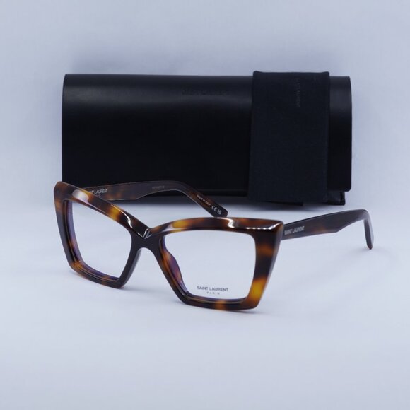 Saint Laurent SL657OPT 002 Square Eyeglasses 54mm - Havana - Picture 1 of 10